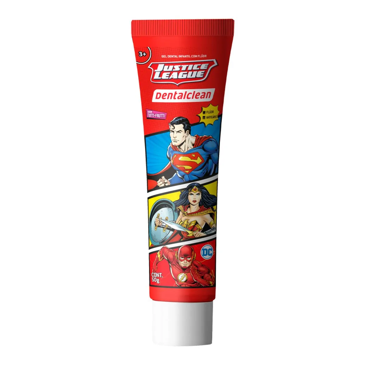 Gel Dental Infantil Dentalclean Justice League 50G