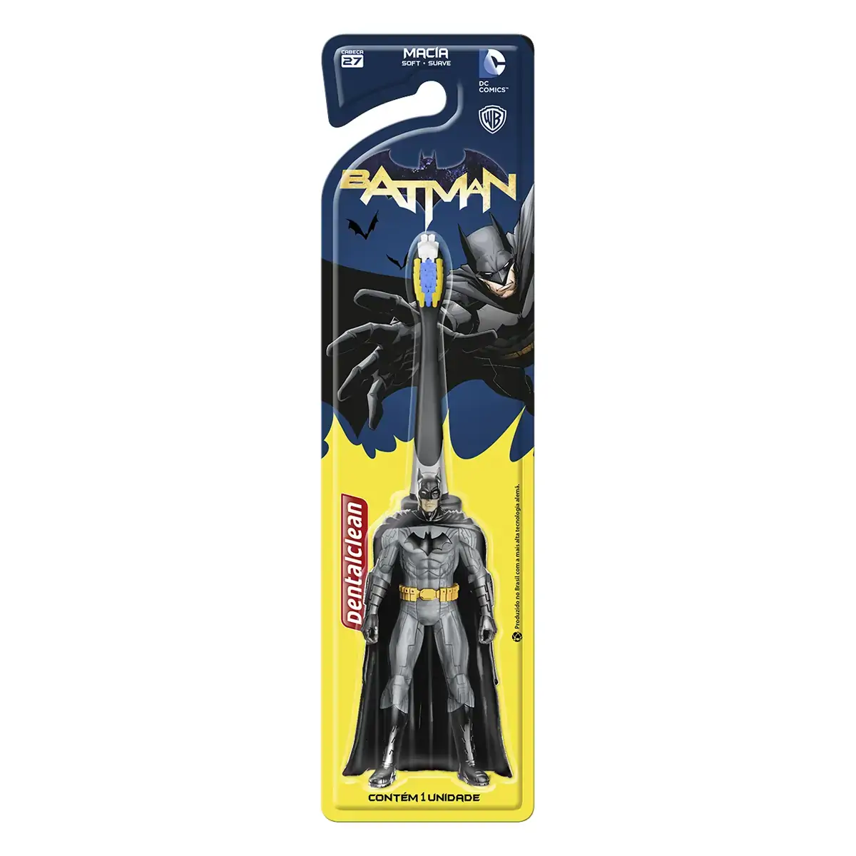 Escova Dental Infantil Macia 3D Boneco Batman Dentalclean