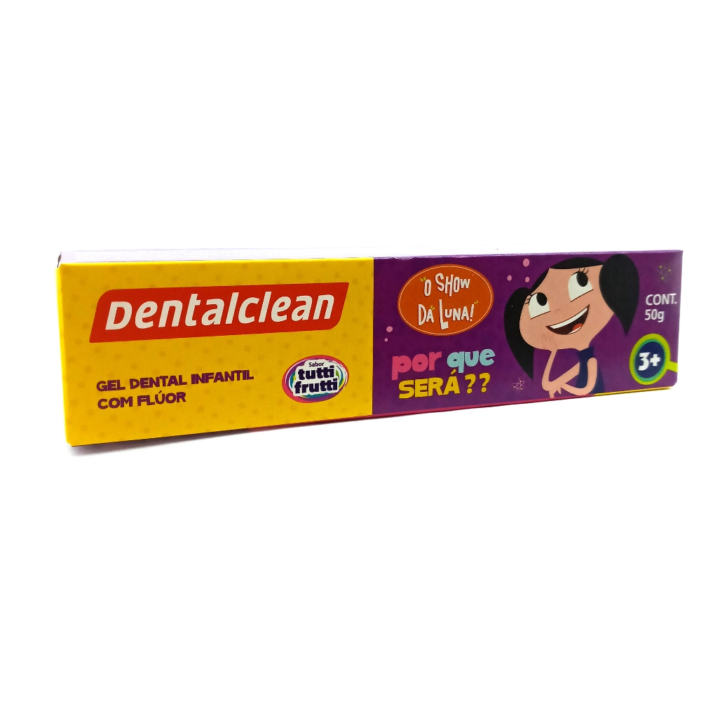 Gel Dental Infantil Com Flúor Tutti Frutti O Show Da Luna Dentalclean Caixa 50g