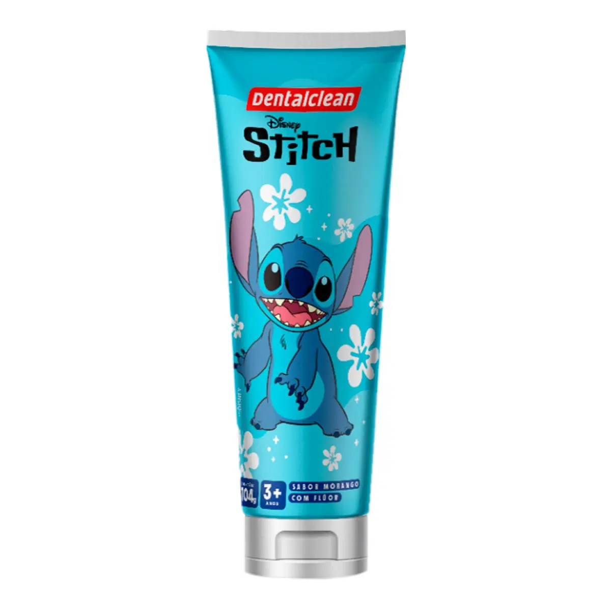 Gel Dental Infantil Com Flúor Morango Stitch Dentalclean Caixa 104g