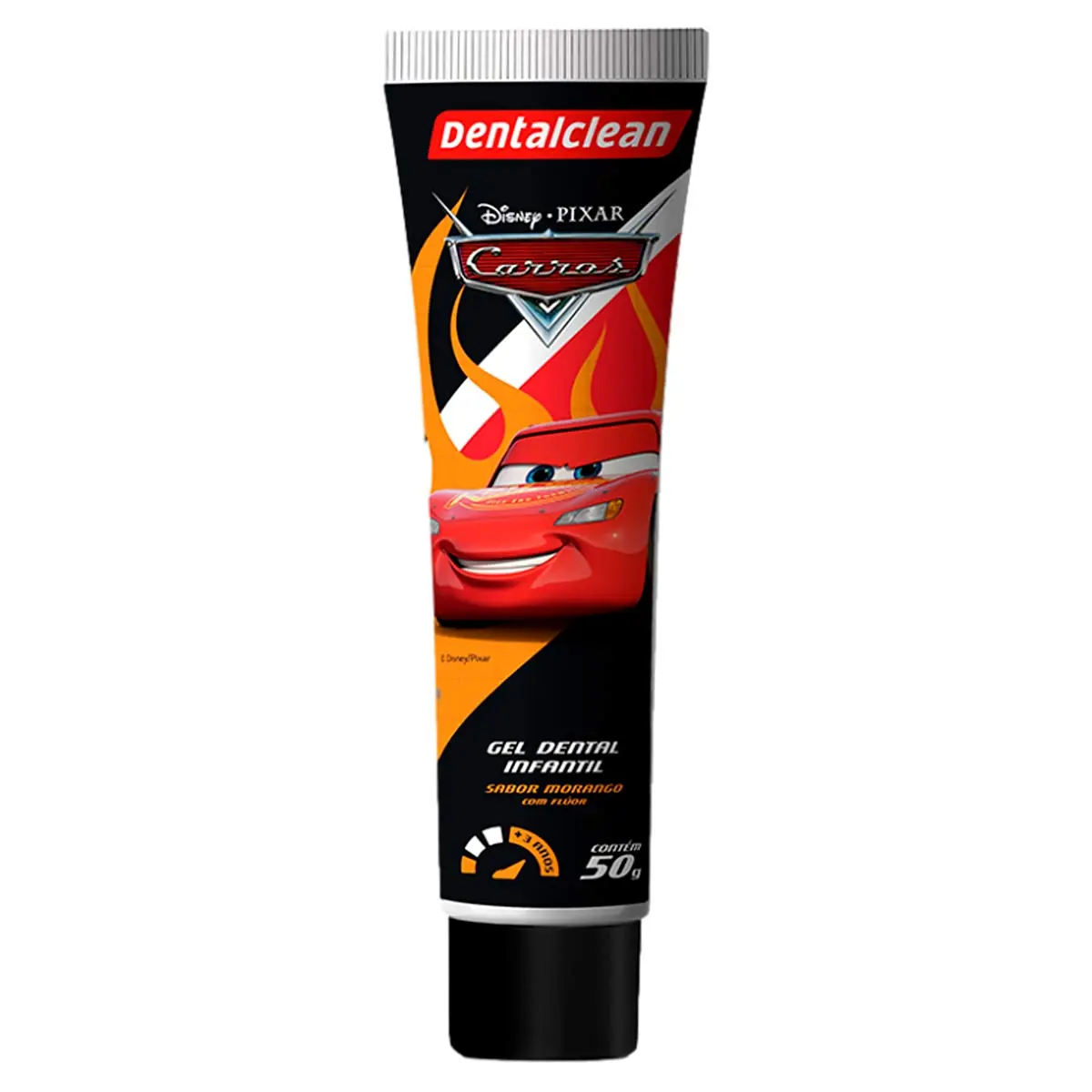 Gel Dental Infantil Com Flúor Morango Carros Dentalclean Caixa 50g