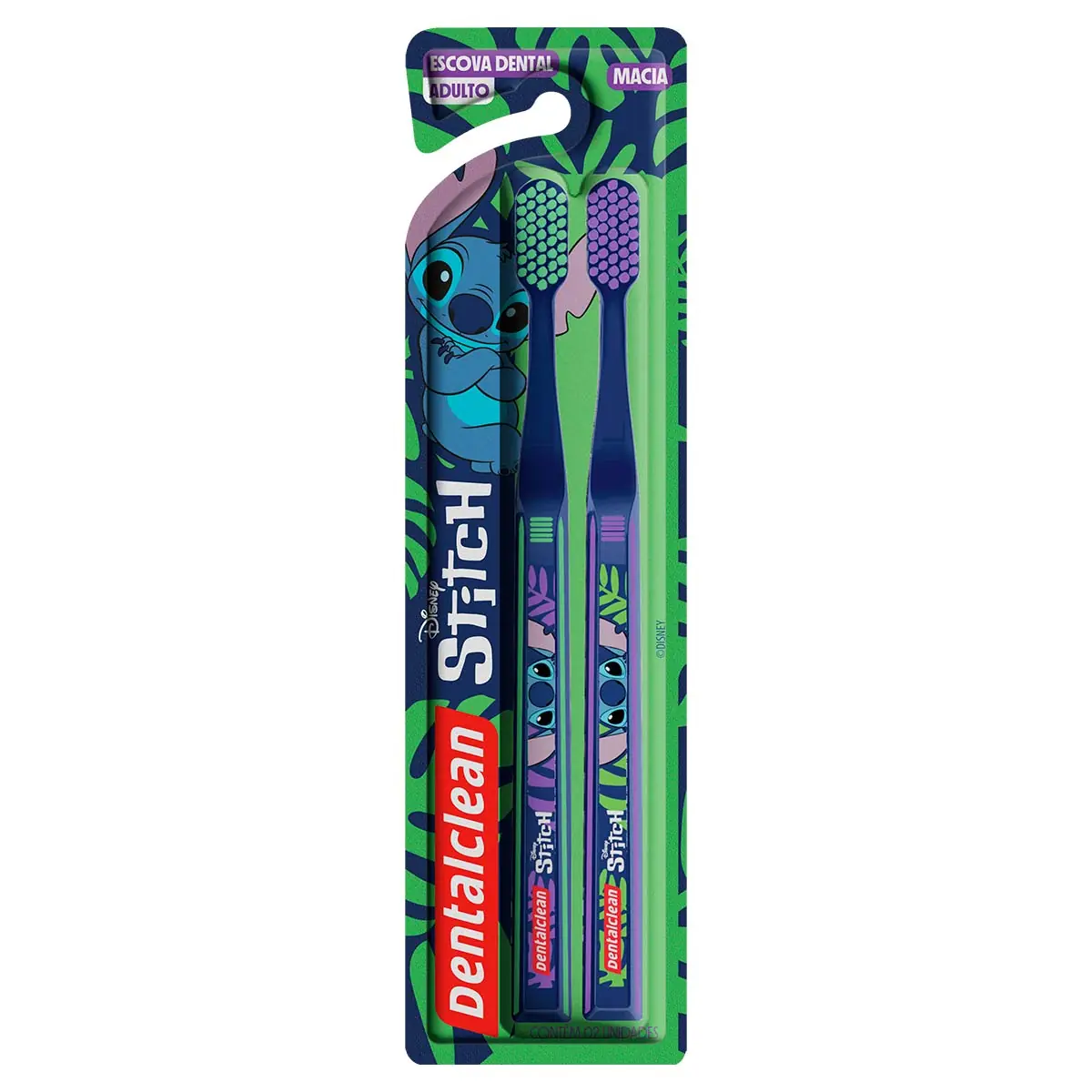Escova Dental Macia Stitch Dentalclean 2 Unidades