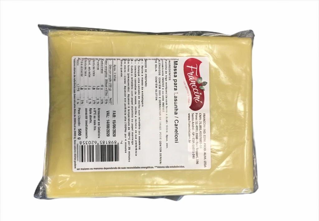 Lasanha Franccini Pre Cozida Pct