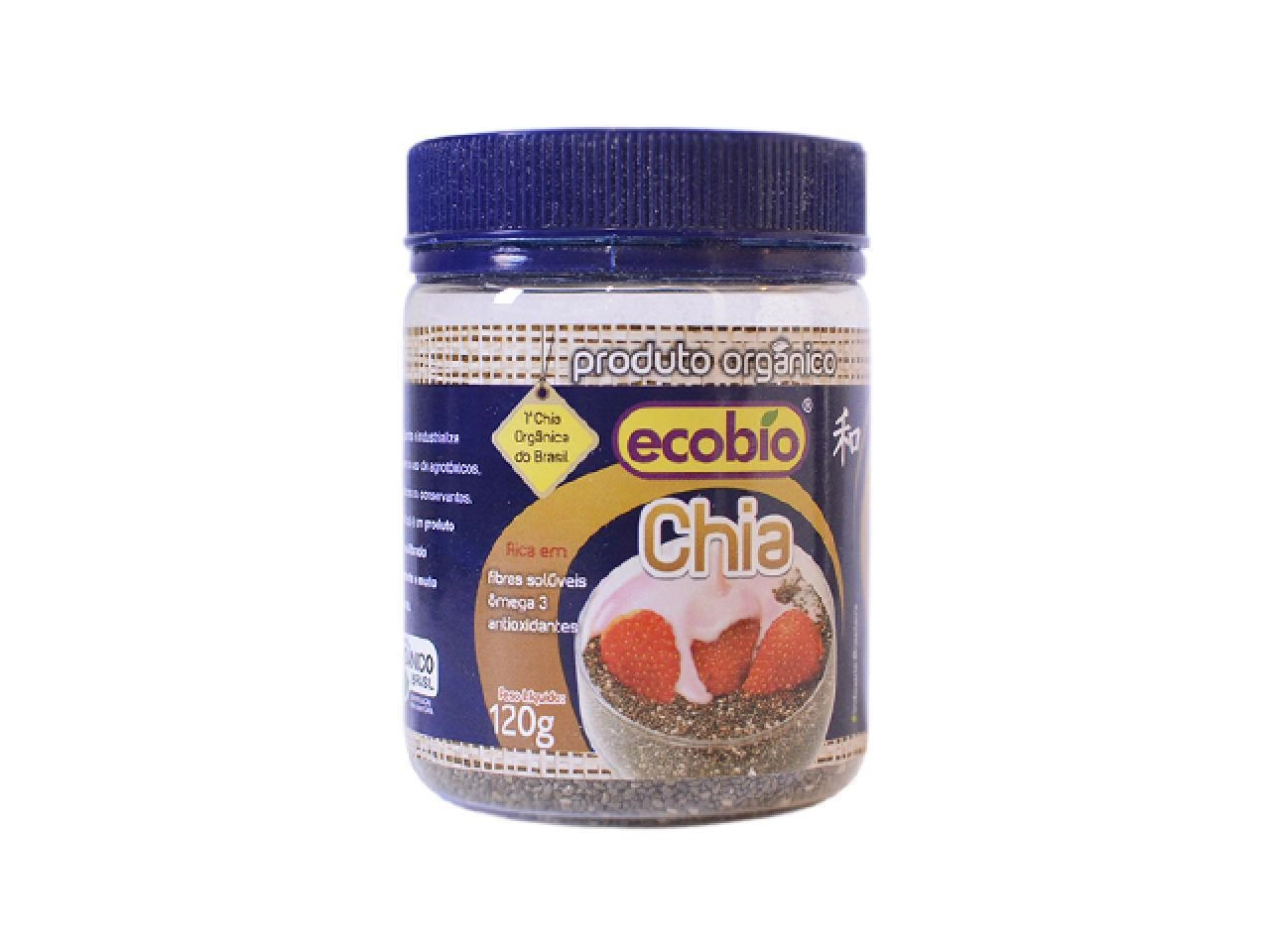 Chia Em Grãos Orgânica Ecobio Pote 120g