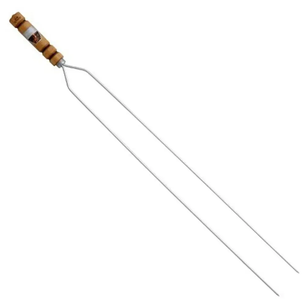 Espeto 2 Hastes Aco Prata 85cmx70cm