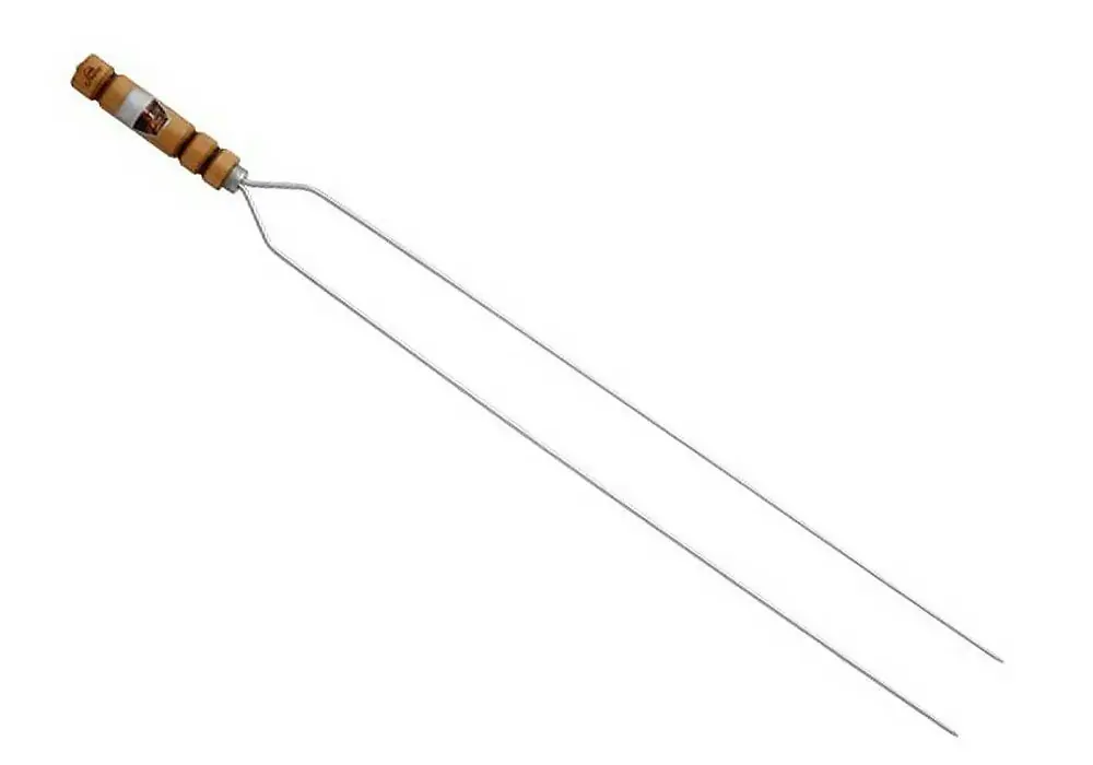 Espeto 2 Hastes Aco Grilazer Prata 95x80cm