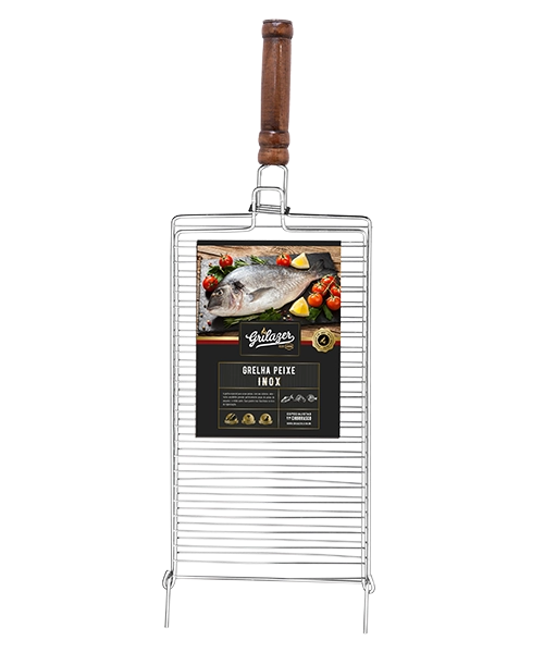 Grelha Grilazer P/peixe M 25x43cm Inox