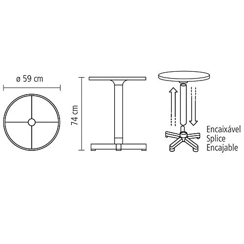 Mesa Tramontina Capri 59x59cm Polipropileno Branco