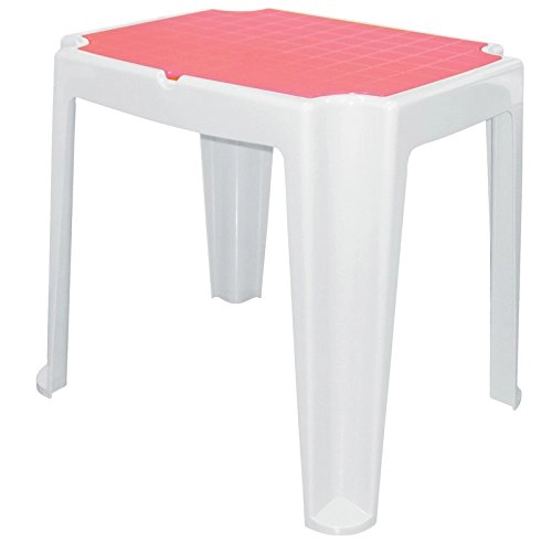 Mesa Infantil Versa em Polipropileno Rosa e Branco