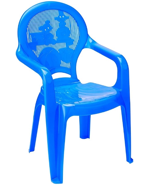 Cadeira De Plástico Infantil Estampada Catty Azul