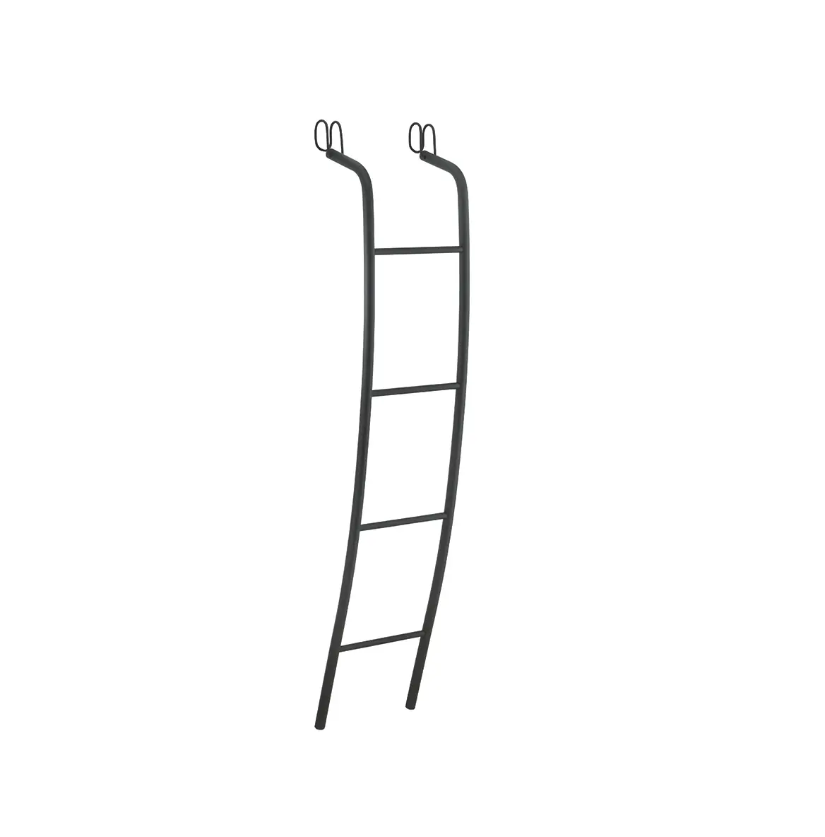 Escada Para Beliche Curva Fácil Subida Altura 180cm Schmitt Preto Fosco