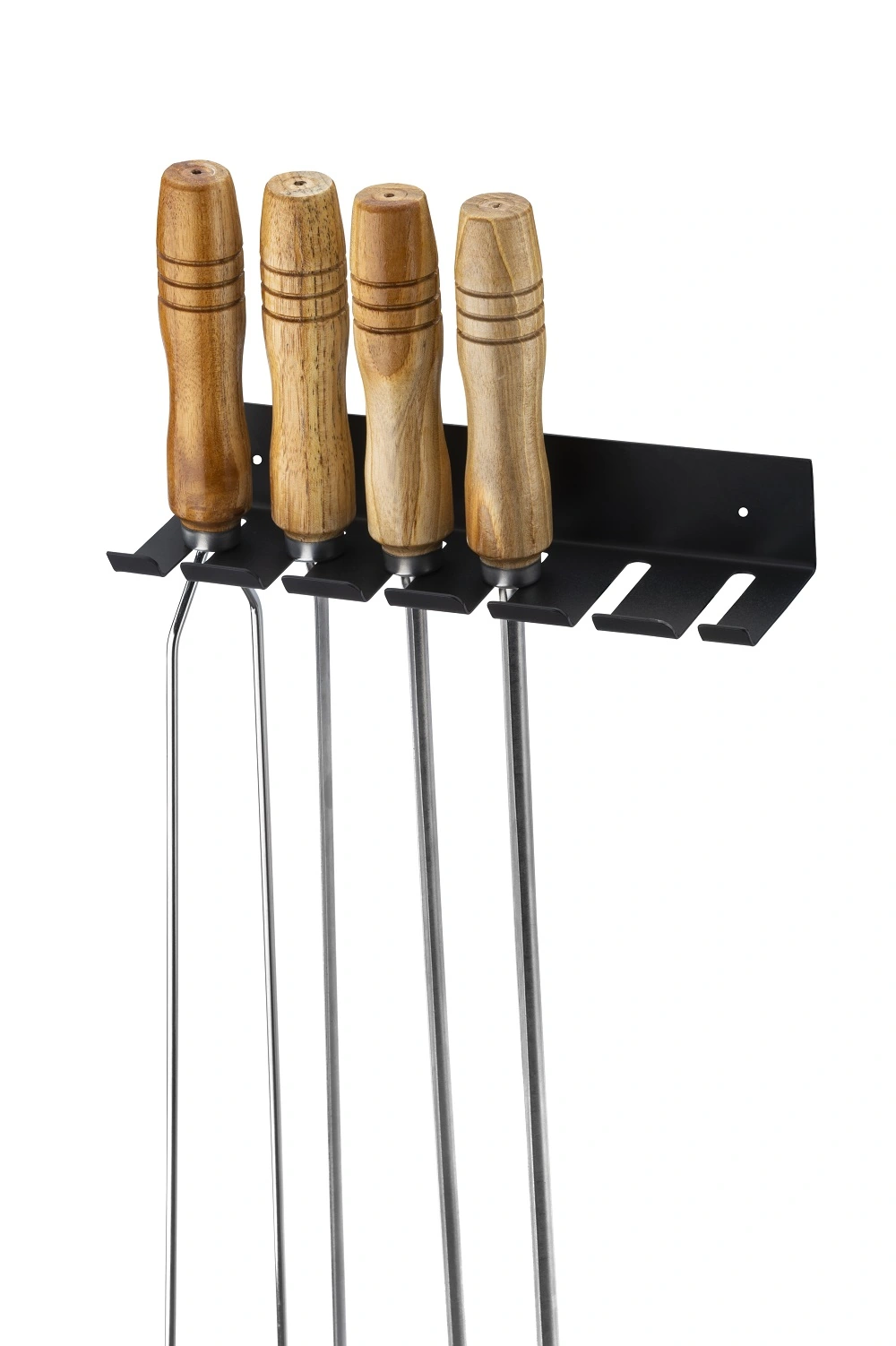 Suporte De Parede Para 6 Espetos Cor Preto Fosco Schmitt