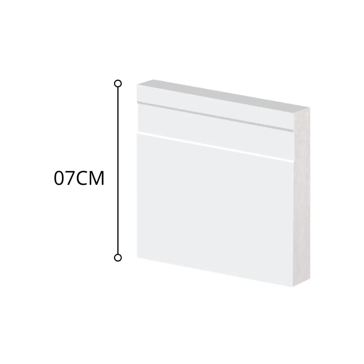Guarnição Poliestireno 07cm Frisado Branco 41007 Arquitech