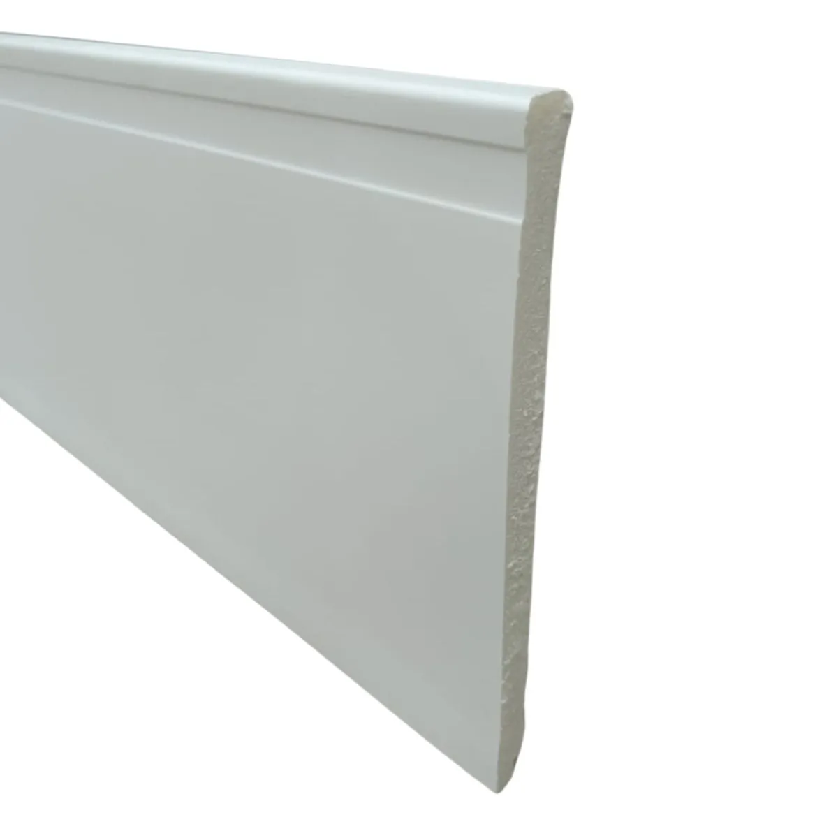 Rodapé Poliestireno 20cm Frisado Branco 51020 Arquitech - 2,4 Metros