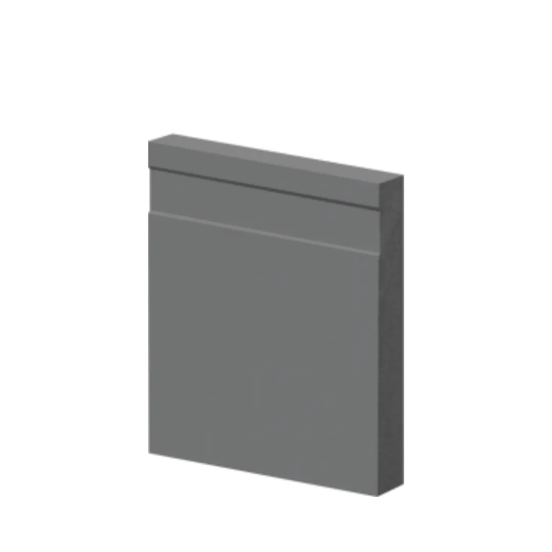 Guarnição Poliestireno 10cm Frisado Cinza 41010 Arquitech