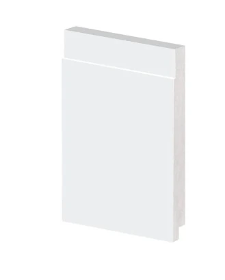 Rodapé Poliestireno 15cm Branco 54015 Arquitech Frisado