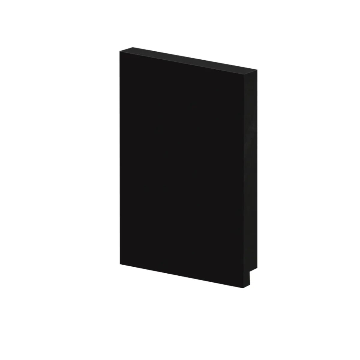 Rodapé Poliestireno 15cm Liso Preto 50015pt Arquitech