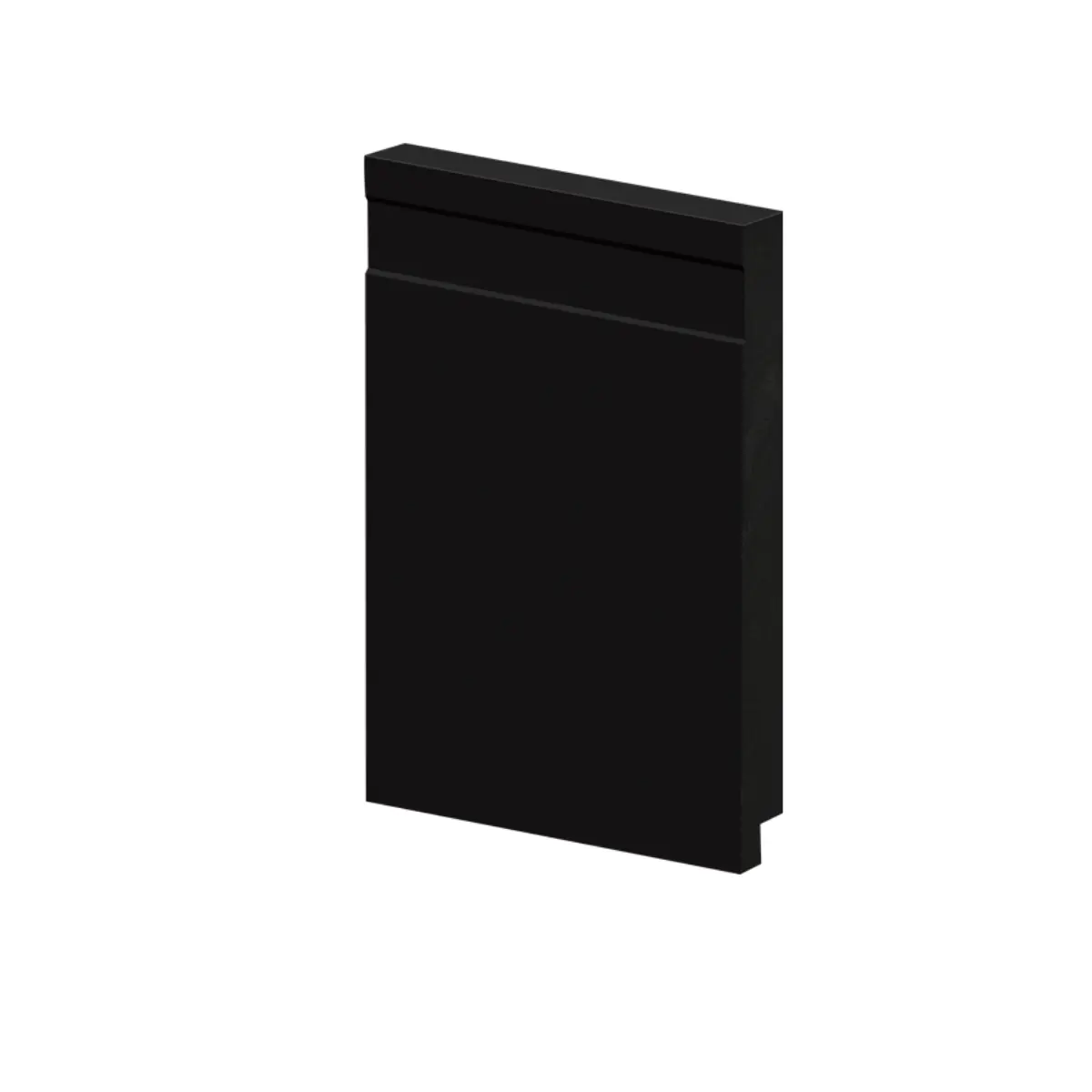Rodapé Poliestireno 15cm Frisado Preto 51015pt Arquitech