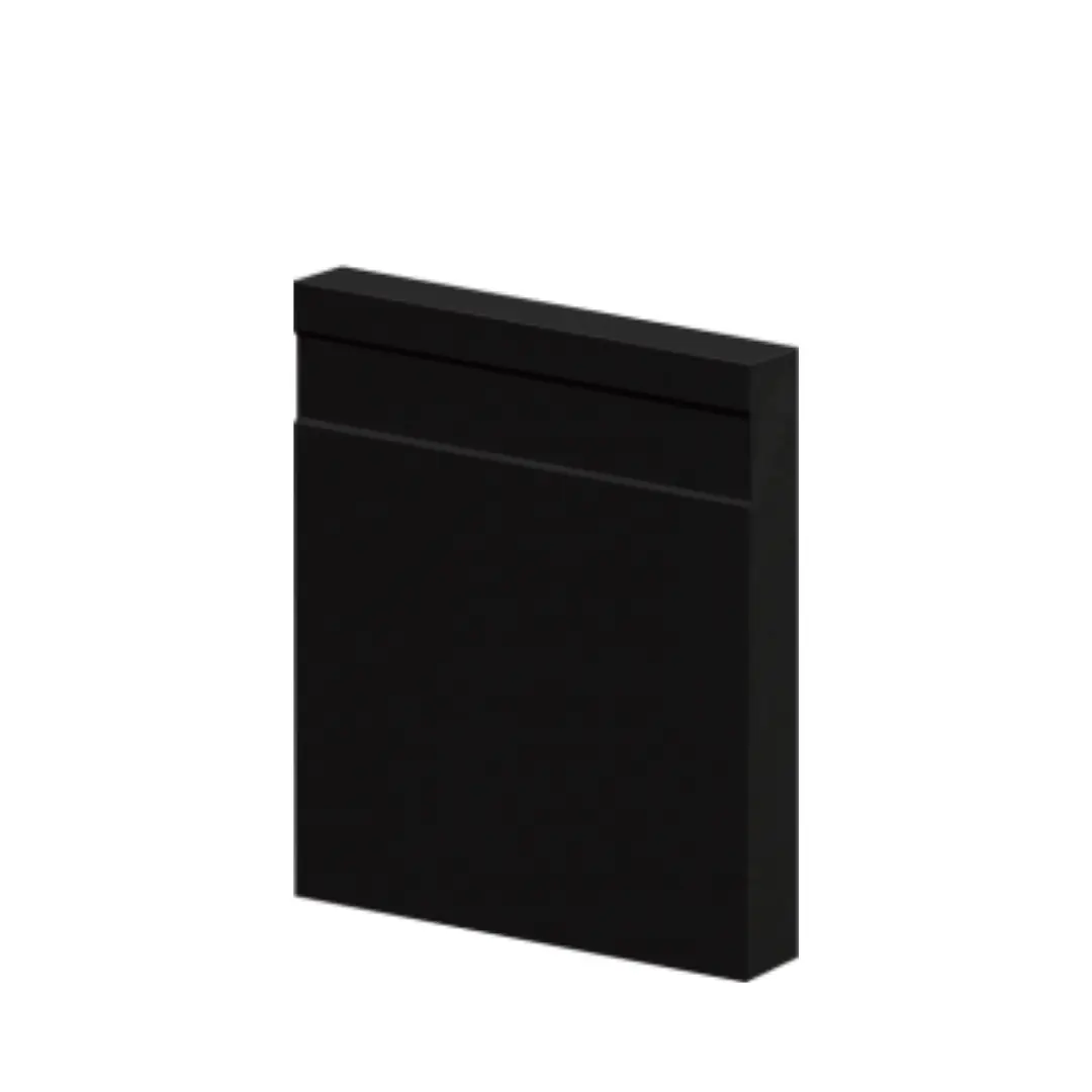 Guarnição Poliestireno 10cm Frisado Preto 41010 Arquitech