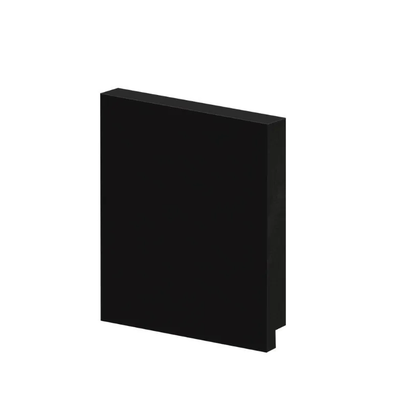 Rodapé Poliestireno Liso Preto 10cm Br 2,40m - Arquitech 50010