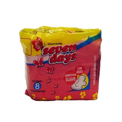 Absorvente Seven Days Com Abas 8unidade