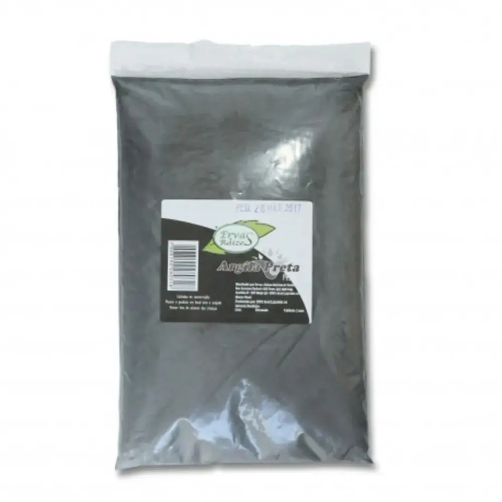 Argila Preta 1 Kg Ervas E Raizes