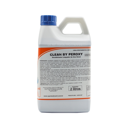 Desinfetante - Clean By Peroxy - Uso Geral- Spartan - 2 Litros