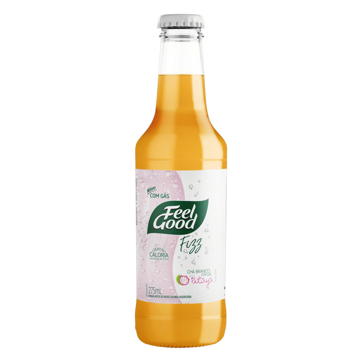 Chá Branco Com Gás Pitaya Feel Good Fizz Garrafa 275ml