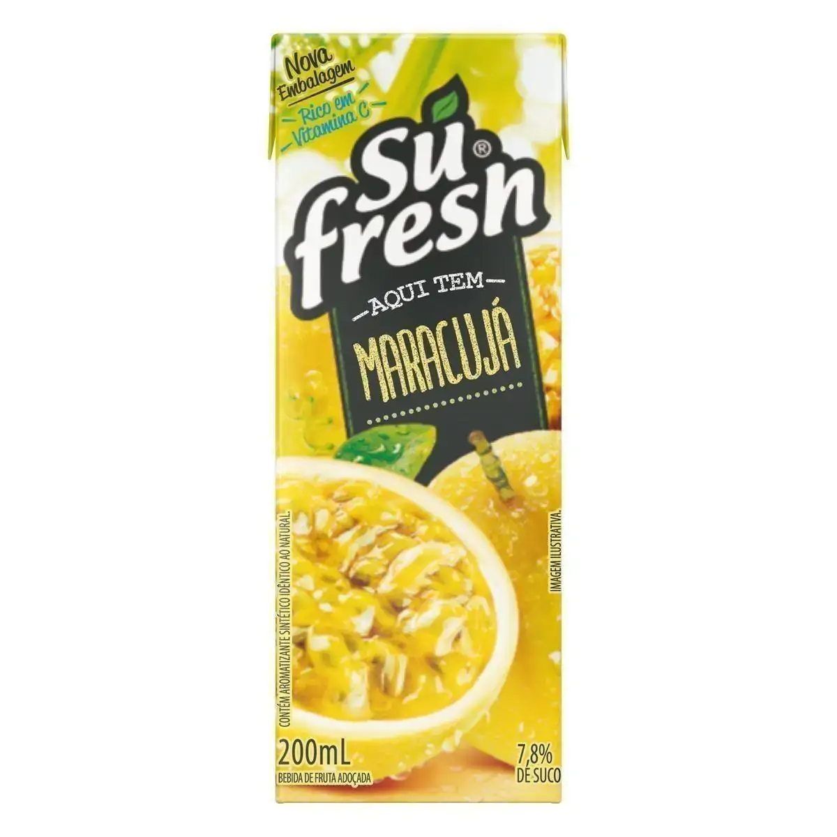 Bebida Adoçada Maracujá Sufresh Caixa 200ml