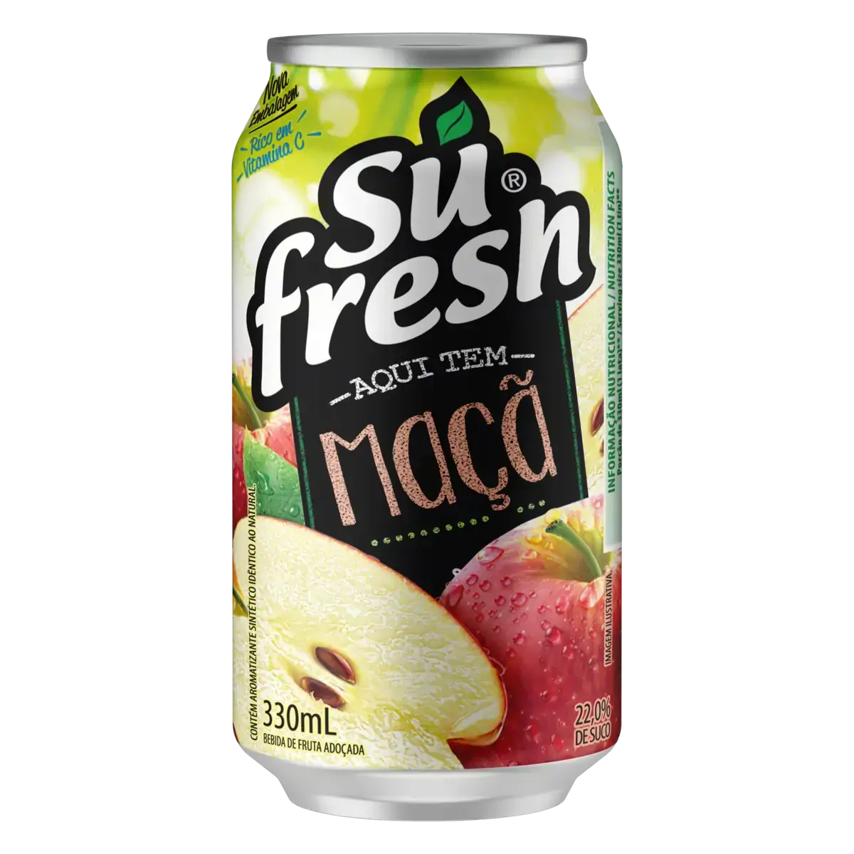 Bebida Adoçada Maçã Sufresh Lata 330ml