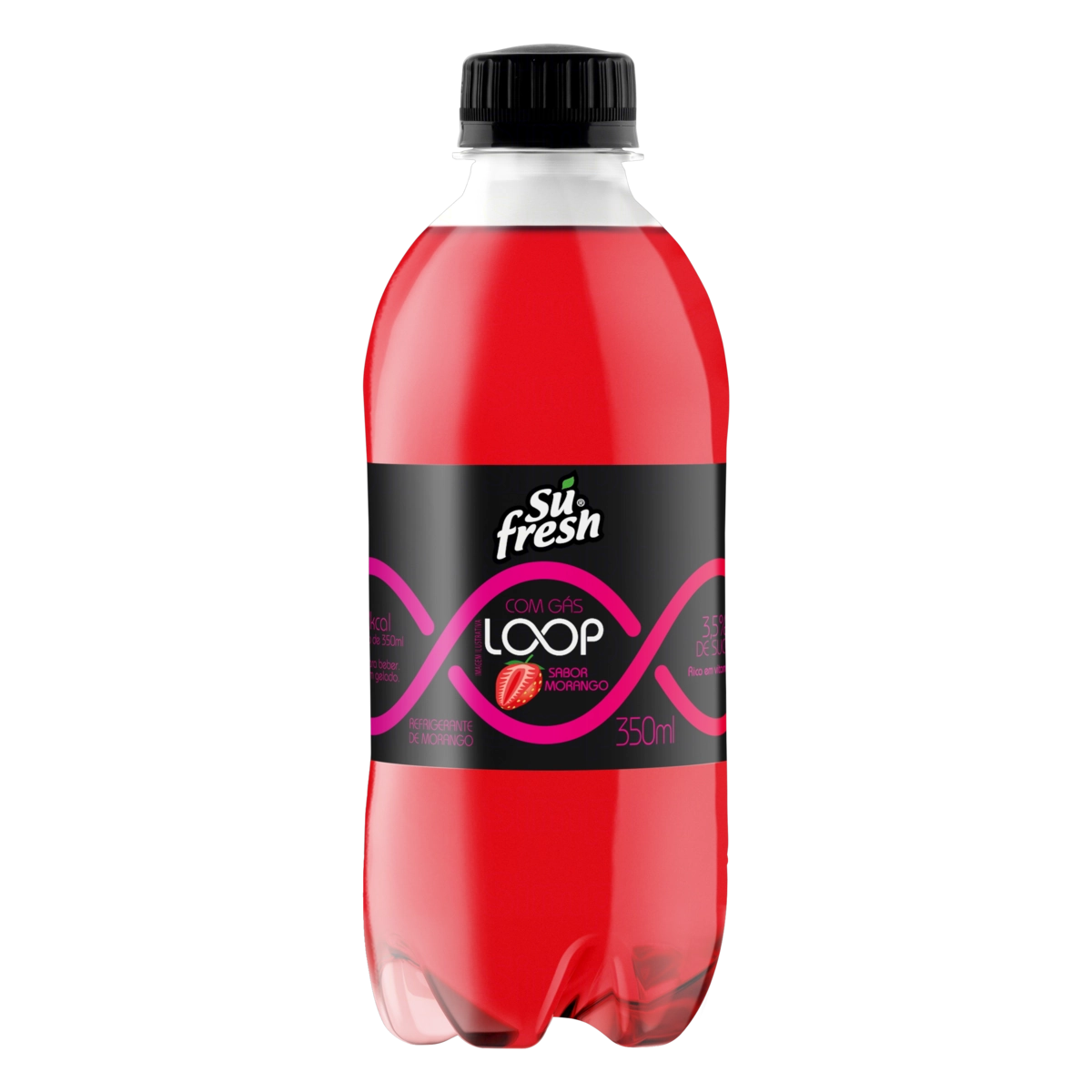 Refrigerante Morango Sufresh Loop Garrafa 350ml