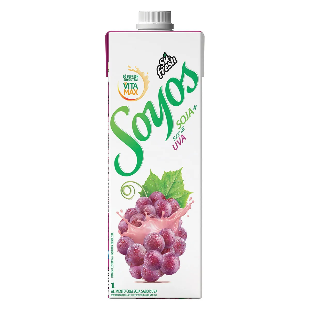 Bebida à Base de Soja Uva Sufresh Soyos 1 Litro