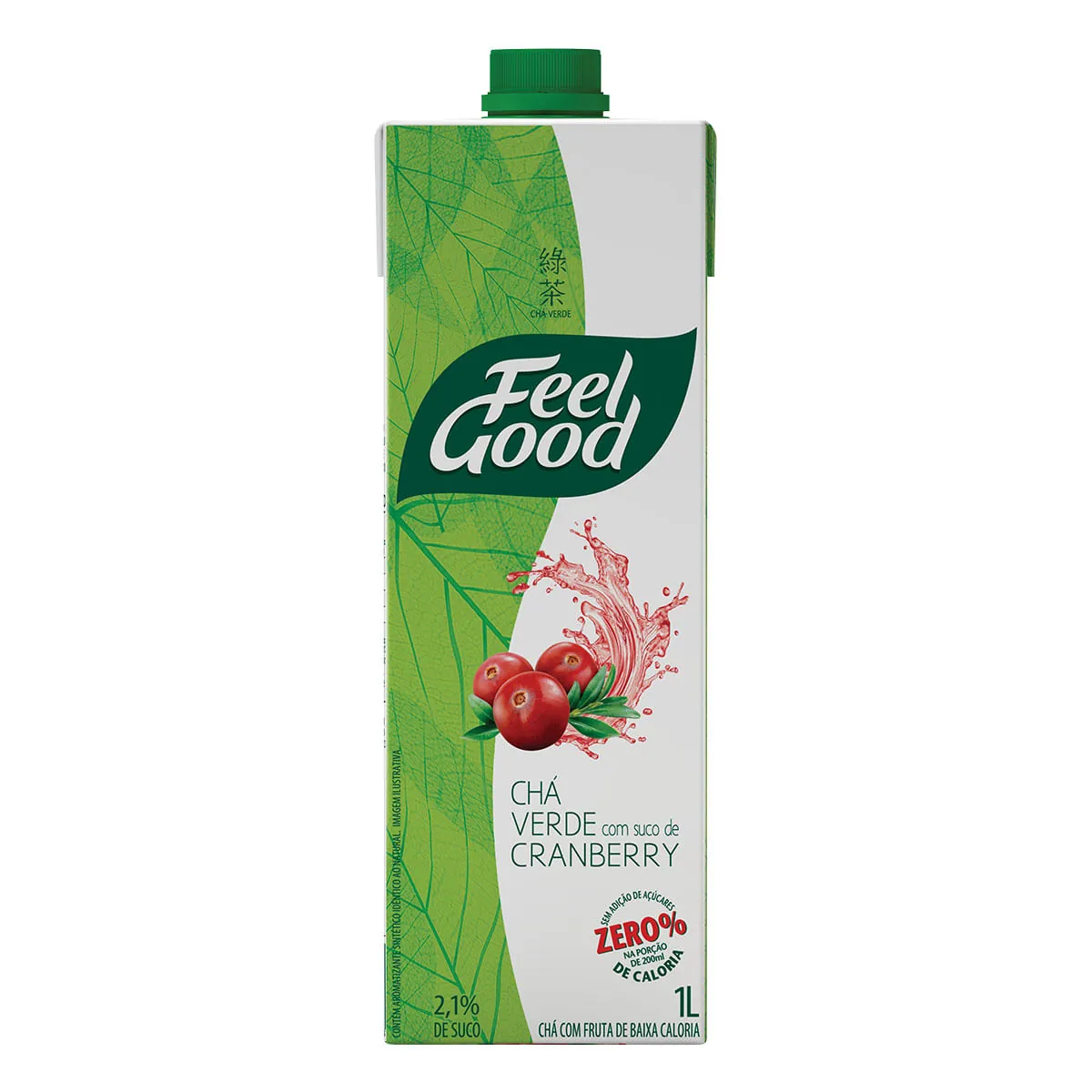 Chá Verde Cranberry Feel Good Caixa 1l