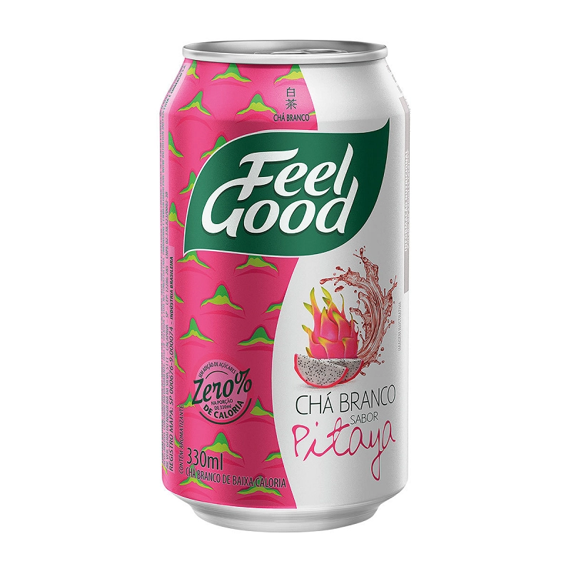 Chá Branco Com Gás Pitaya Feel Good Lata 330ml