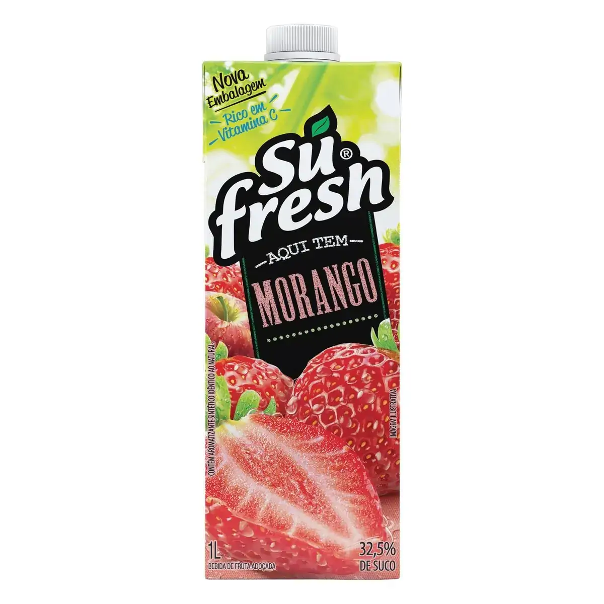 Bebida Adoçada Morango Sufresh Caixa 1 Litro