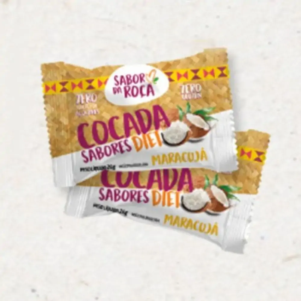 Cocada Com Maracuja Diet 22g Cx 24 Sabor Da Roca