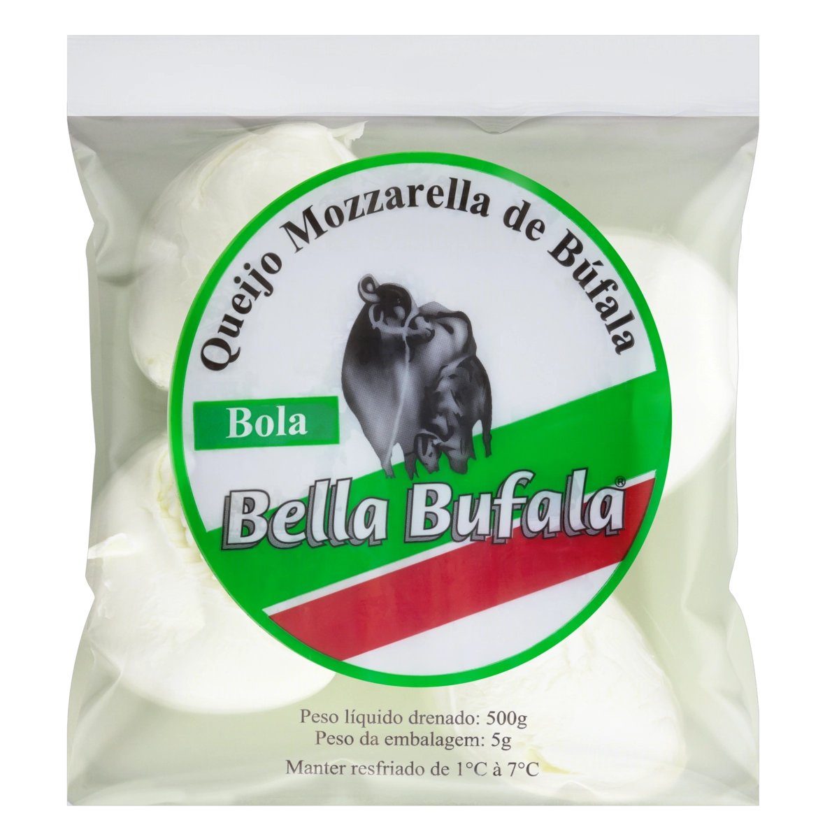 Queijo Mussarela De Búfala Bola Bella Bufala 500g