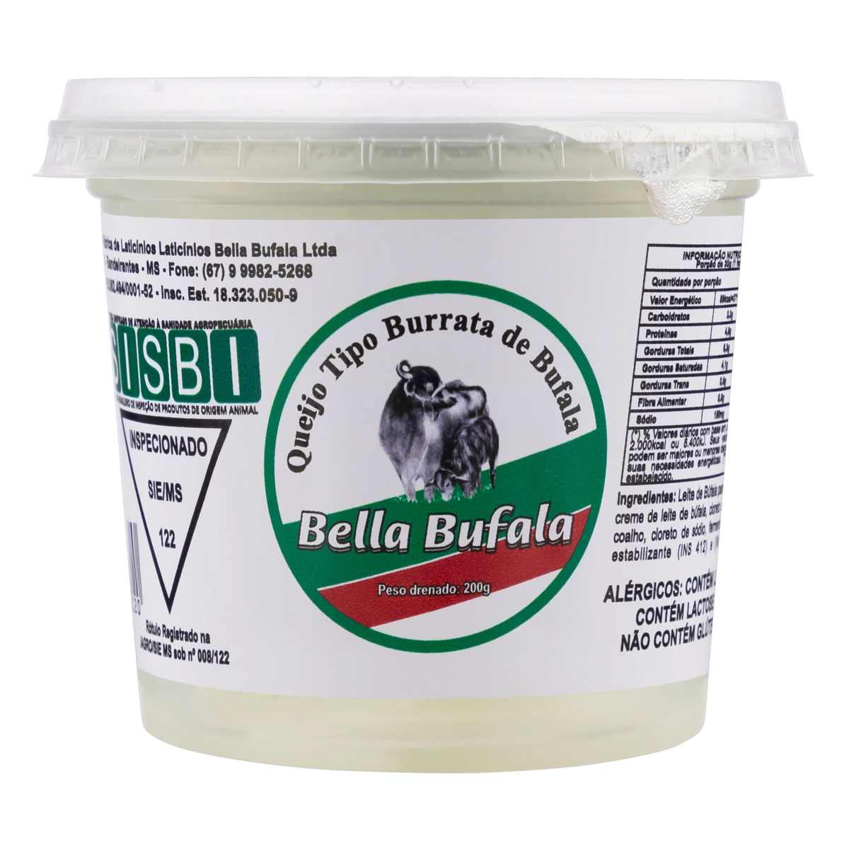 Queijo Burrata De Búfala Bella Bufala 200g
