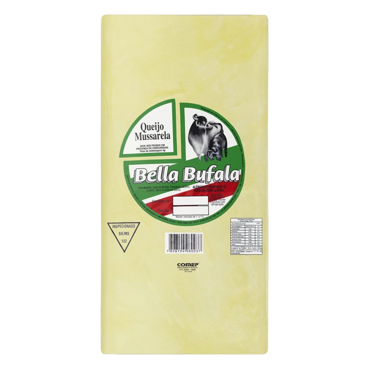 Queijo Mussarela De Búfala Barra Bella Bufala