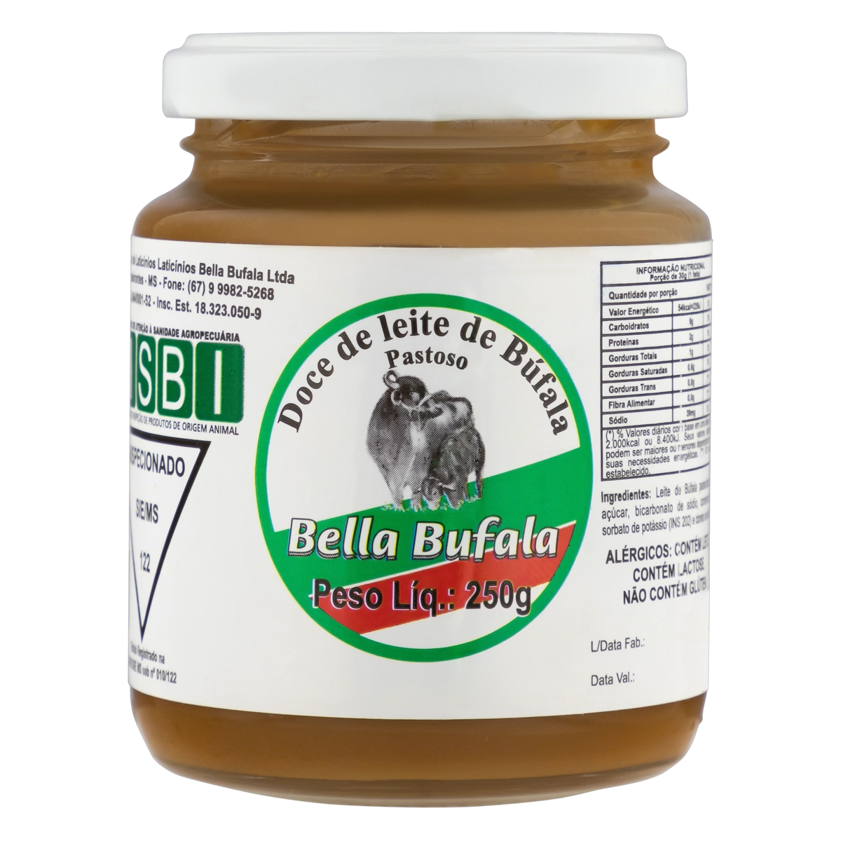 Doce De Leite De Búfala Bella Bufala Vidro 250g