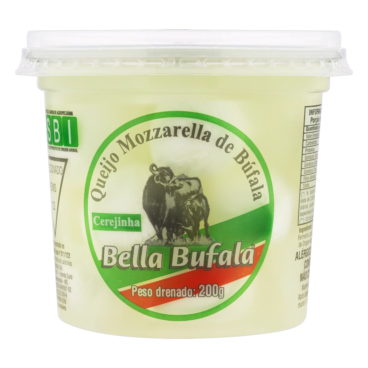 Queijo Mussarela De Búfala Cerejinha Bella Bufala 200g