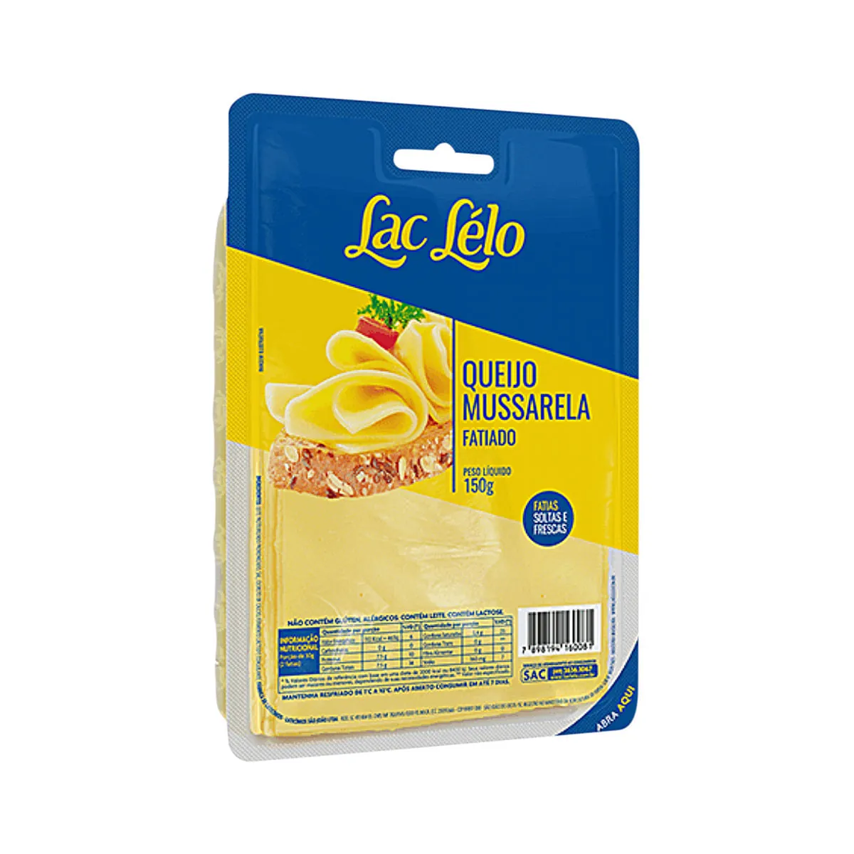Queijo Mussarela Fatiado Lac Lélo 150g