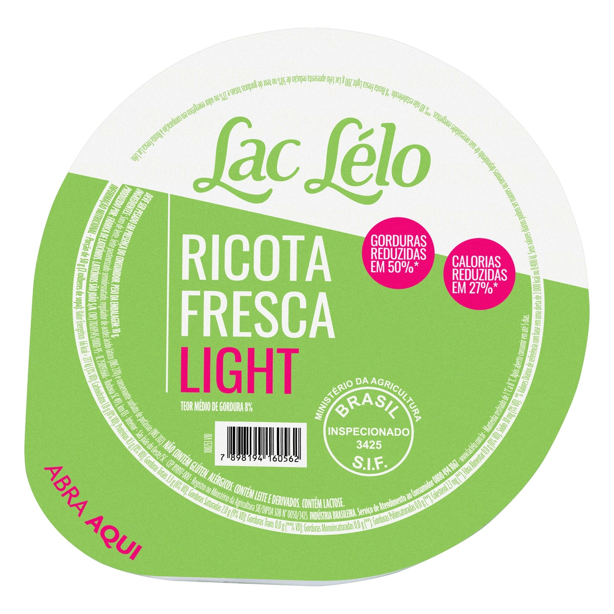 Ricota Fresca Light Lac Lélo
