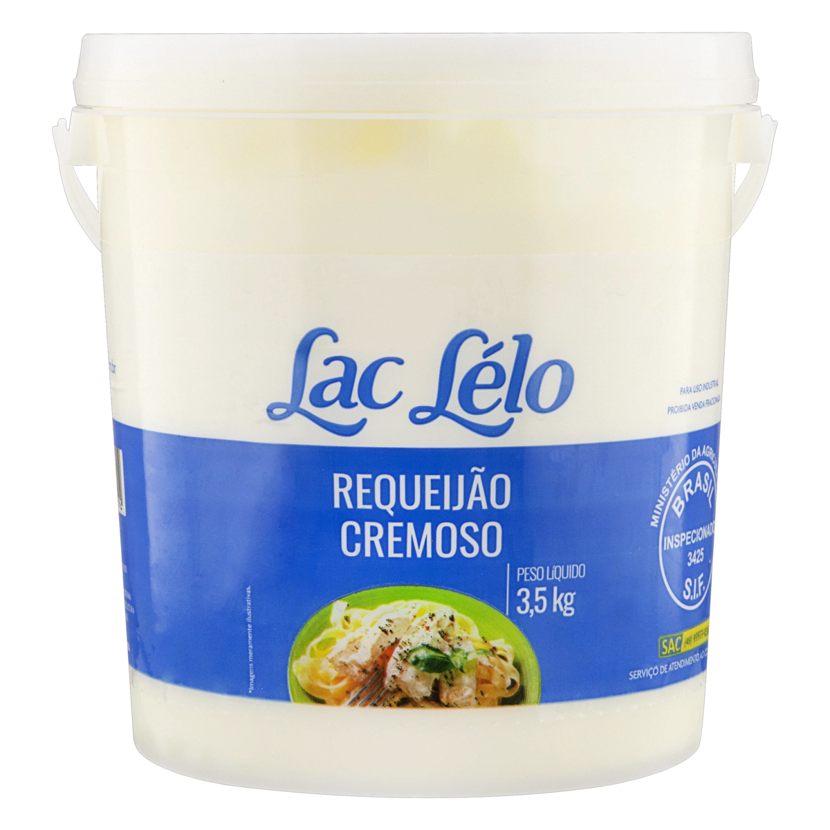 Requeijão Cremoso Lac Lélo Balde 3,5kg