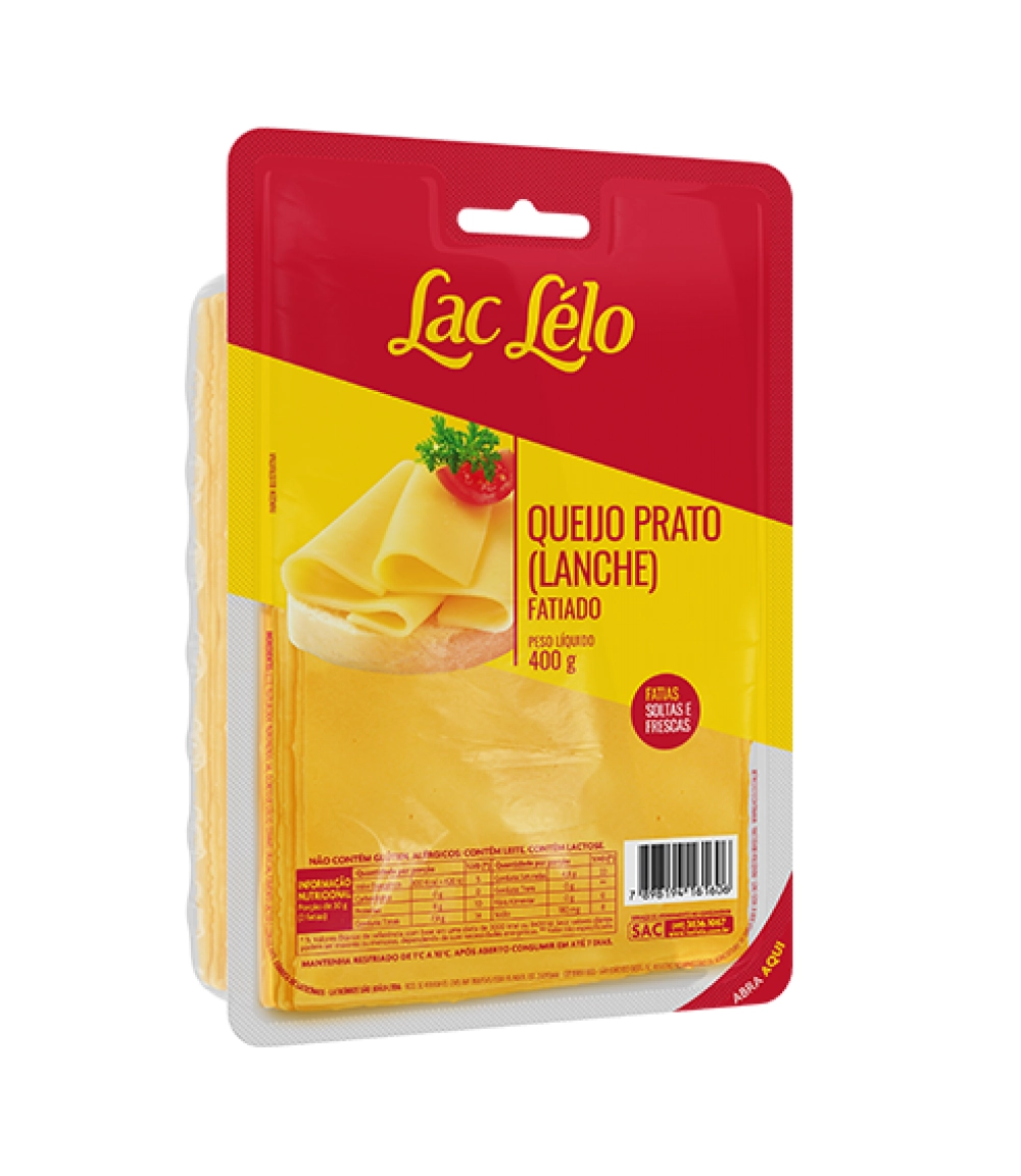 Queijo Prato Fatiado Lac Lélo 400g