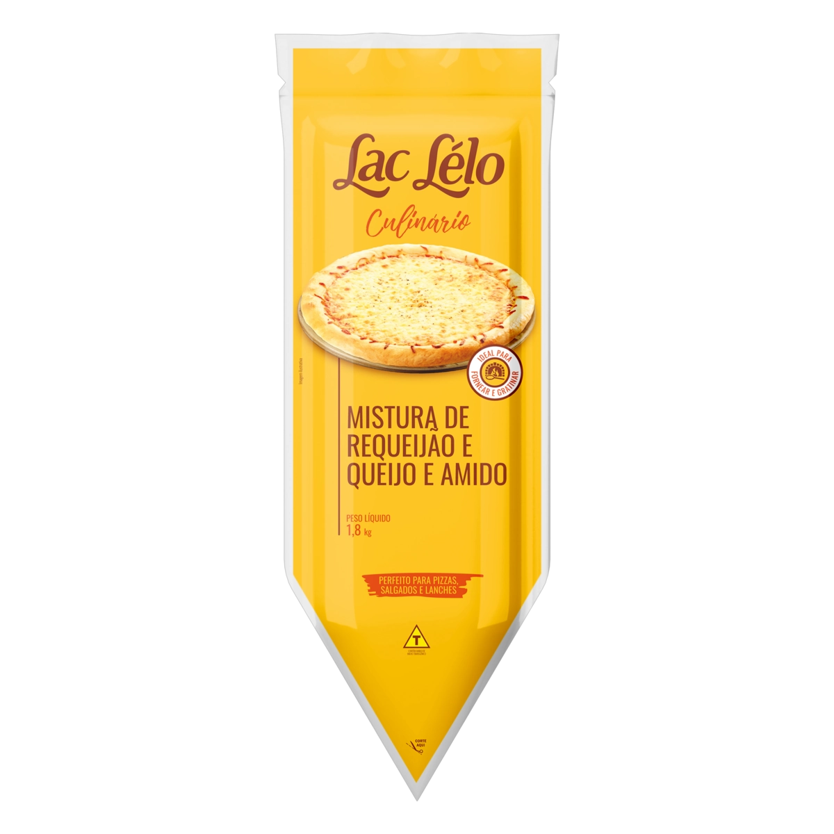Mistura De Requeijão Com Queijo E Amido Uso Culinário Lac Lélo Bisnaga 1,8kg