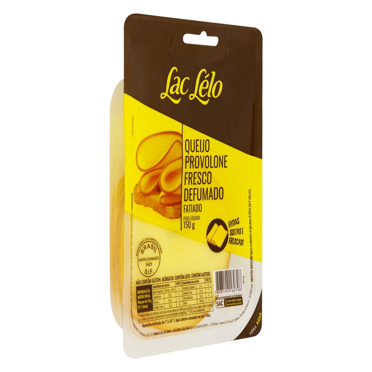 Queijo Provolone Defumado Fatiado Lac Lélo 150g