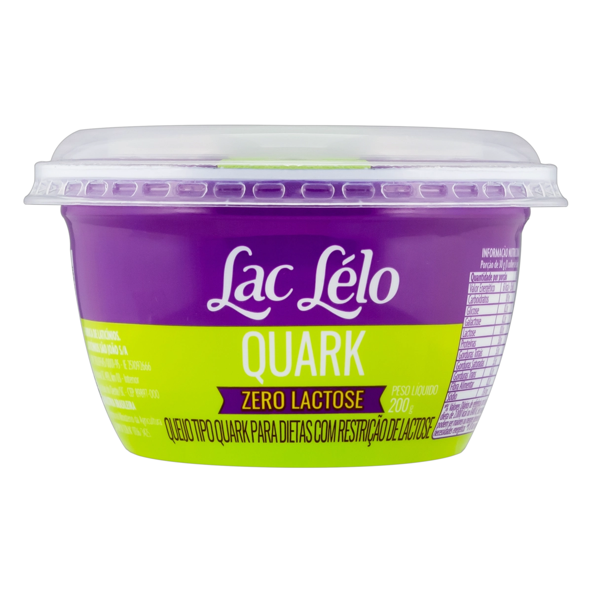 Queijo Quark Zero Lactose Lac Lélo Pote 200g