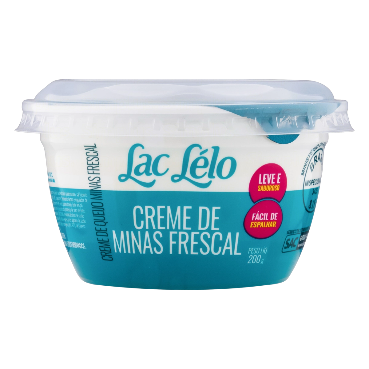 Creme De Queijo Minas Frescal Lac Lélo Pote 200g