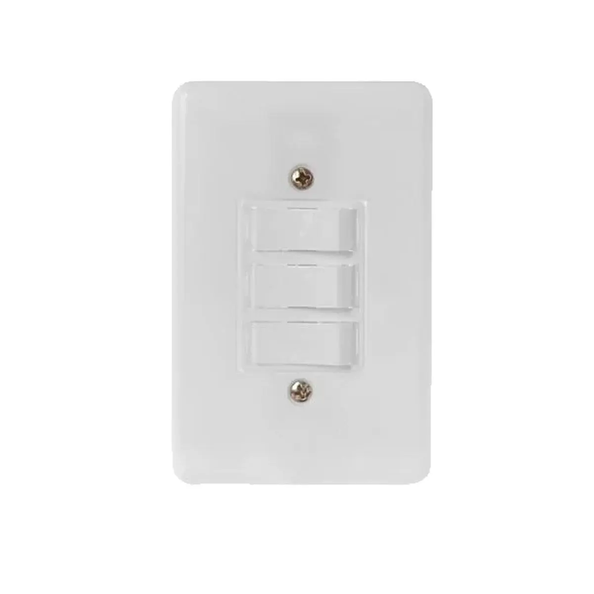 Interruptor Elétrico 2 Teclas Simples E 1 Tecla Paralela Placa Branca - Radial, Opção: Branco(a)